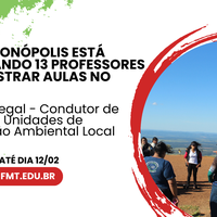 IFMT Rondonópolis está contratando 13 professores para ministrar aulas no curso: Amazônia Legal - Condutor de Turismo em Unidades de Conservação Ambiental Local