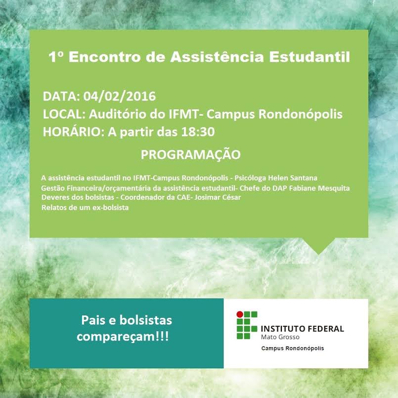 1º Encontro de Assistência Estudantil